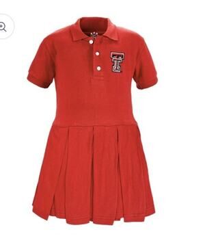 Little King Ncaa Short Sleeve Polo Dress-Texas Tech/ TT Sz: 6 Months